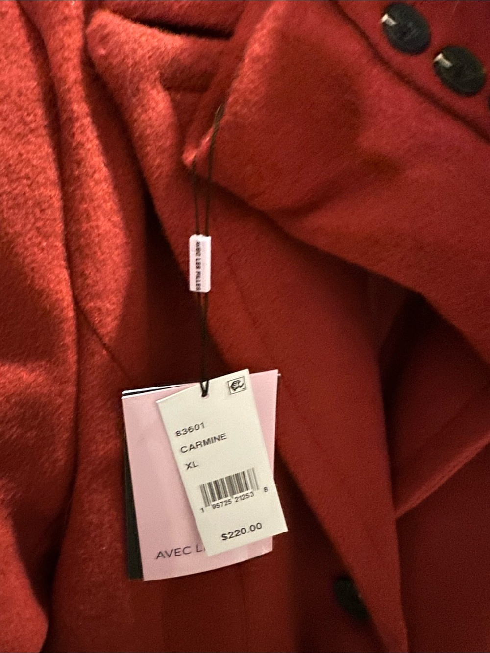 NWT Avec Les Filles Rust Single-Breasted Trench Coat - Picture 2 of 3